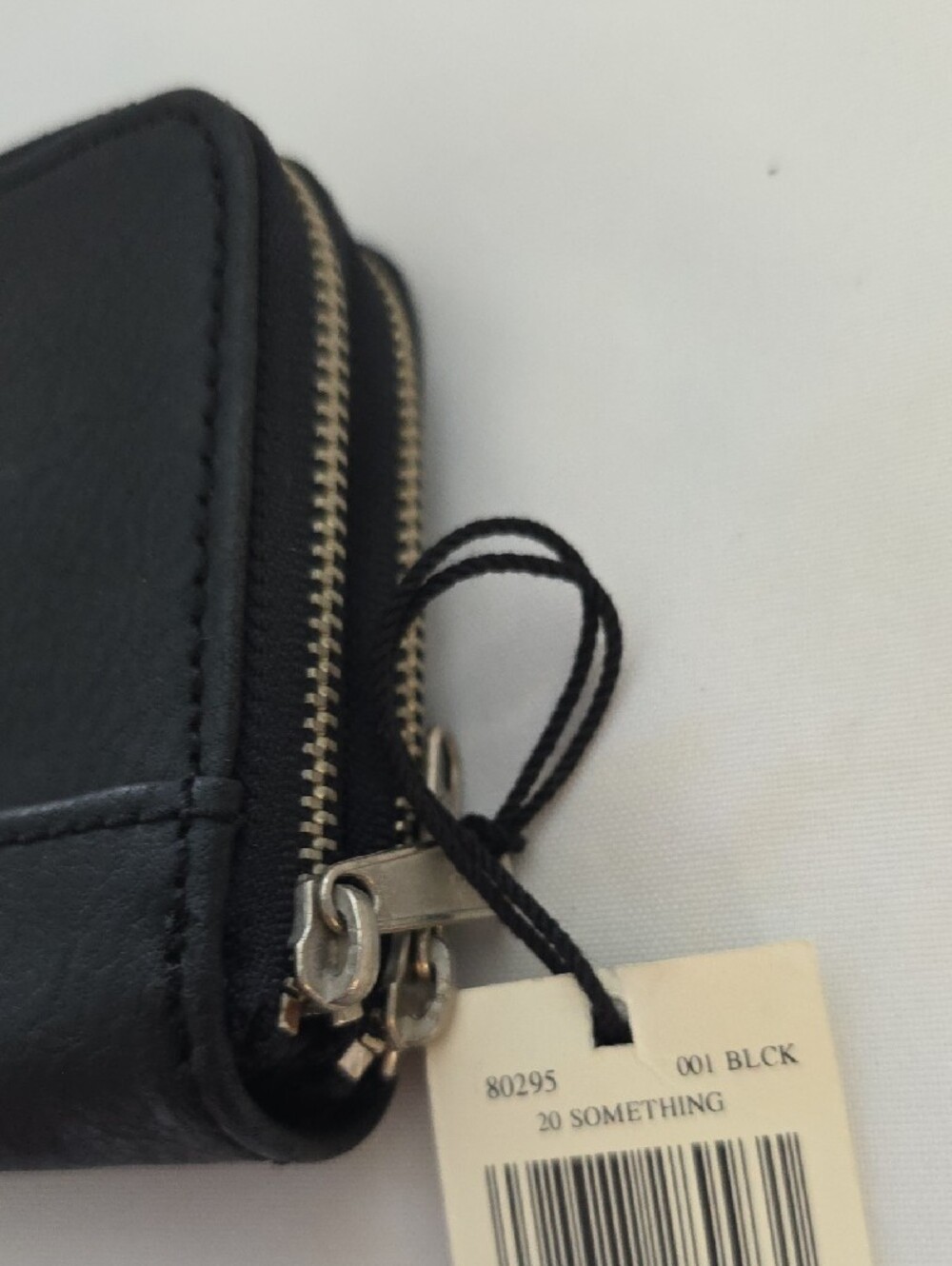 Vintage Liz Claiborne Leather Black Compact Zip Wallet New Old Stock With Tags - Picture 4 of 11